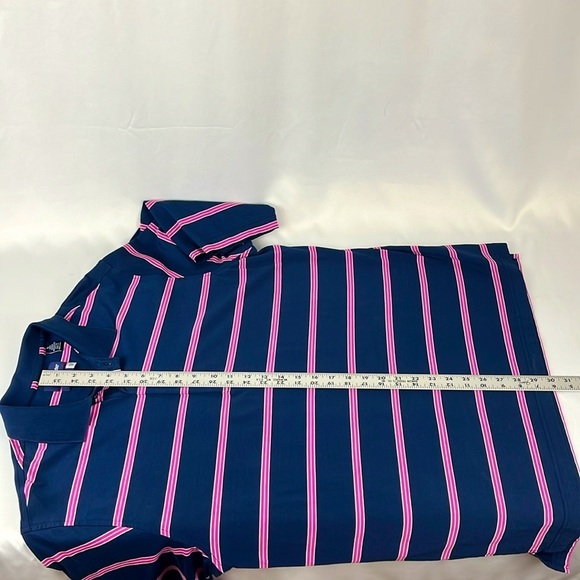 Jack Nicklaus Legacy Short Sleeve Golf Polo Shirt Size Large Navy Pink White - Picture 7 of 13